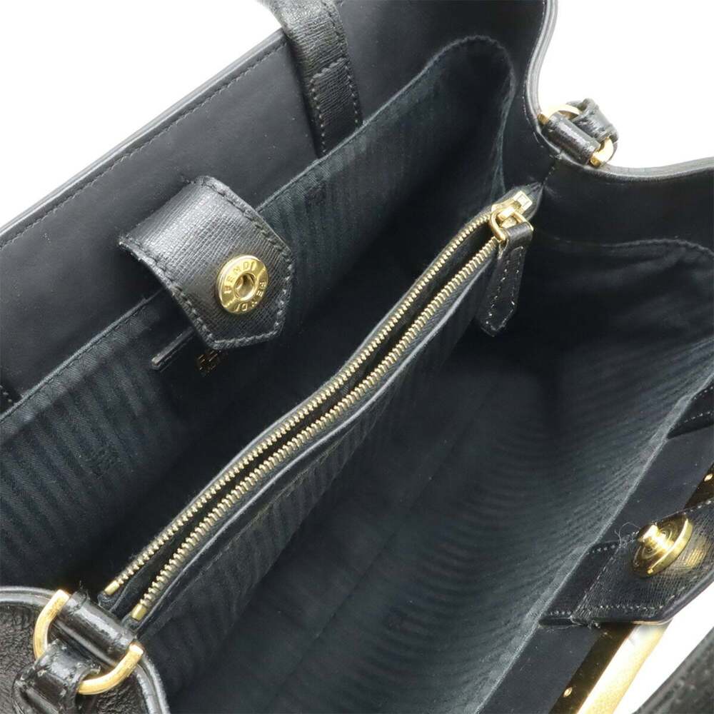 FENDI Black Leather Shoulder Bag - Picture 8 of 10
